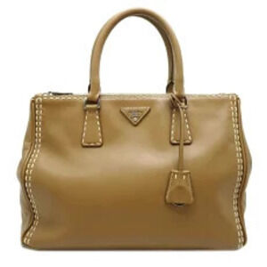 Prada Galleria Handbag Saffiano Leather Brown
